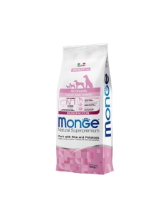 Monge superpremium all breeds Puppy&Junior monoproteico maiale, riso e patate KG 12