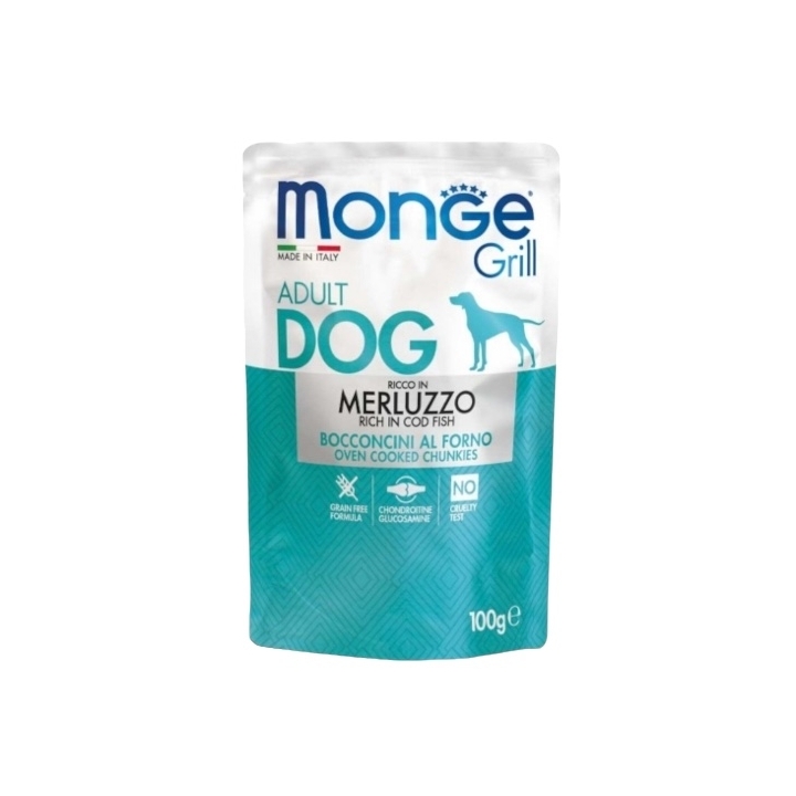Monge Grill buste Adult Dog merluzzo 100 gr