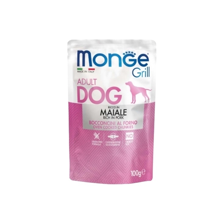 Monge Grill buste Adult Dog maiale 100 gr