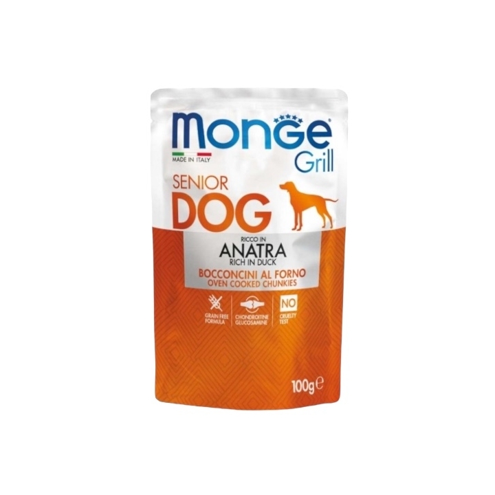 Monge Grill buste Senior Dog anatra 100 gr