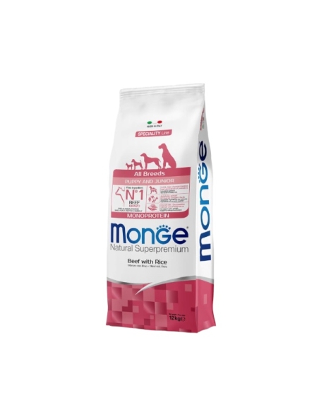 Monge superpremium all breeds Puppy&Junior monoproteico manzo e riso KG 12