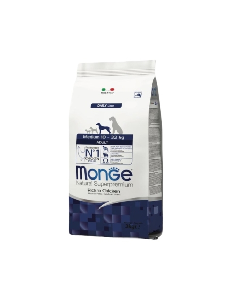 Monge superpremium medium adult ricco di pollo KG 3
