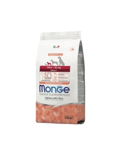 Monge superpremium mini-10 kg adult monoproteico salmone e riso KG 2.5