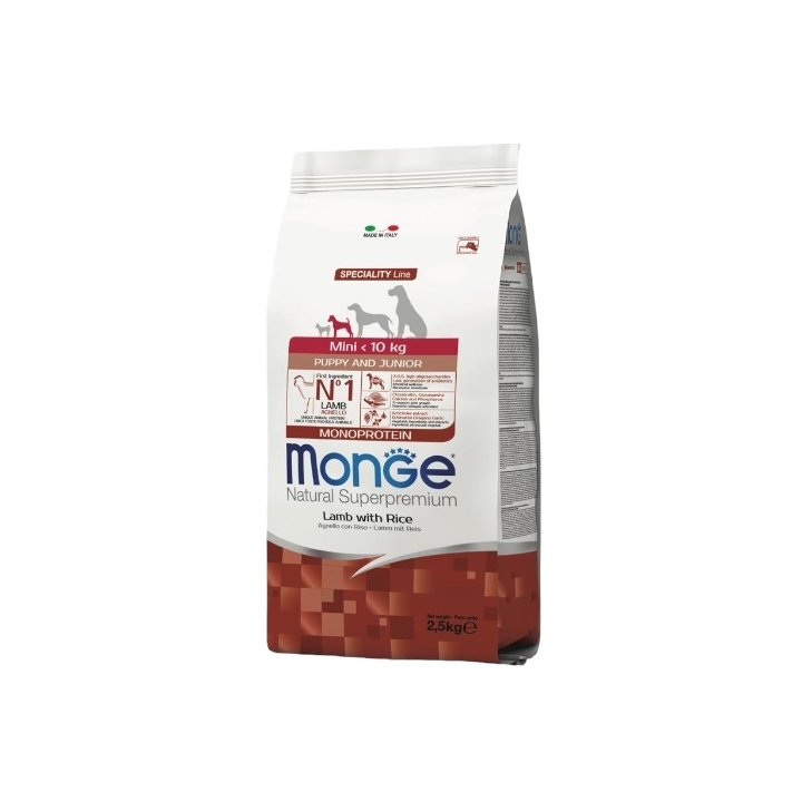 Monge superpremium all breeds Puppy&Junior monoproteico agnello e riso KG 2.5