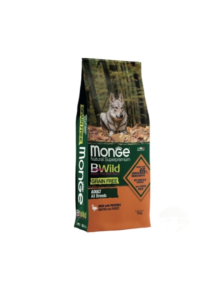 Monge bwild all breeds grainfree adult anatra e patate KG 12