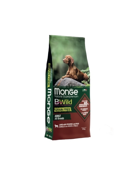 Monge bwild all breeds grainfree adult agnello patate e piselli KG 12