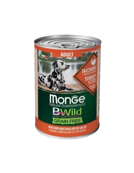 Monge bwild Adult tacchino zucca e zucchine 400 gr