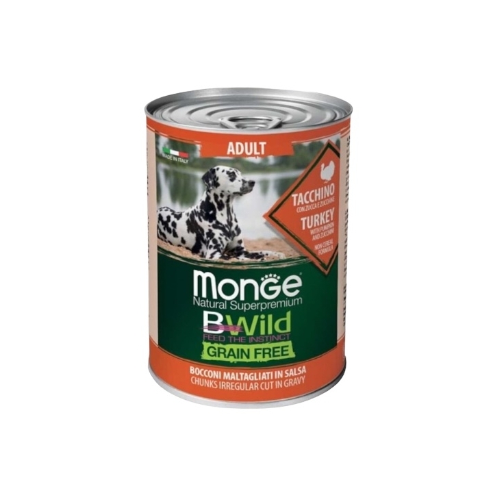 Monge bwild Adult tacchino zucca e zucchine 400 gr