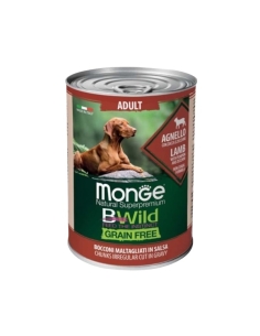 Monge bwild grain free adult agnello zucca e zucchine 400 gr