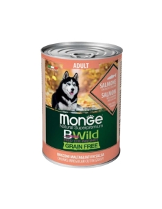 Monge bwild grain free adult salmone zucca e zucchine 400 gr