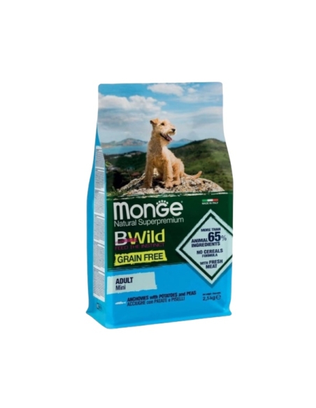 Monge bwild grain free adult acciughe patate e piselli KG 2.5