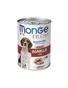 Monge fresh bocconi in pate' adult agnello 400 gr