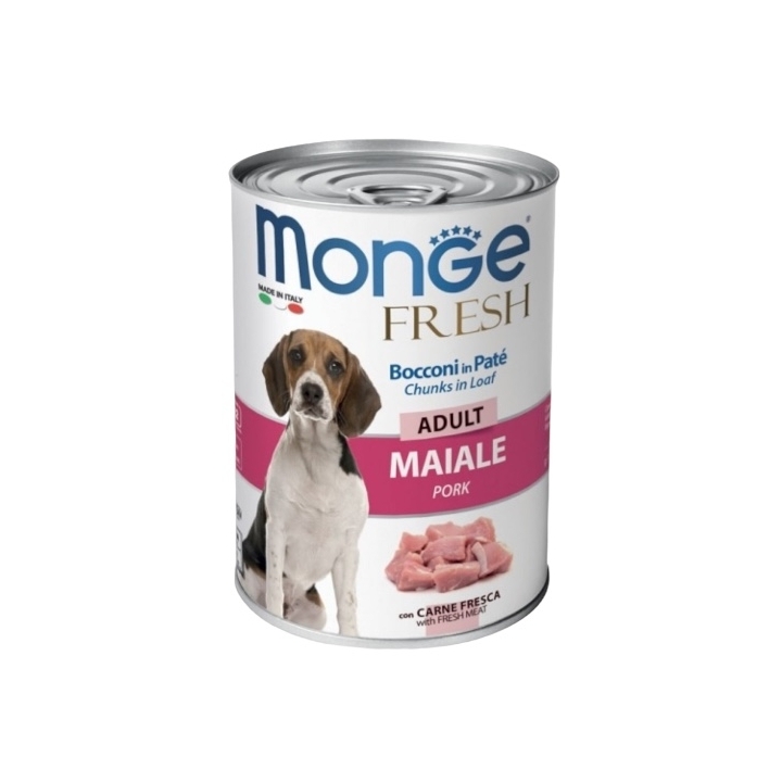 Monge fresh bocconi in pate' adult maiale 400 gr