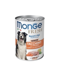 Monge fresh bocconi in pate' adult Senior tacchino con ortaggi 400 gr