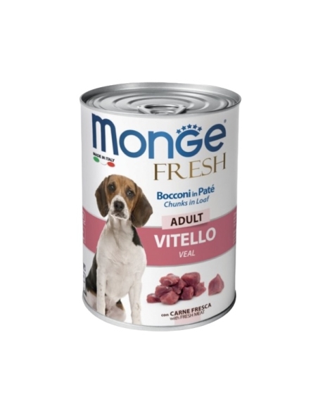Monge fresh bocconi in pate' adult vitello 400 gr