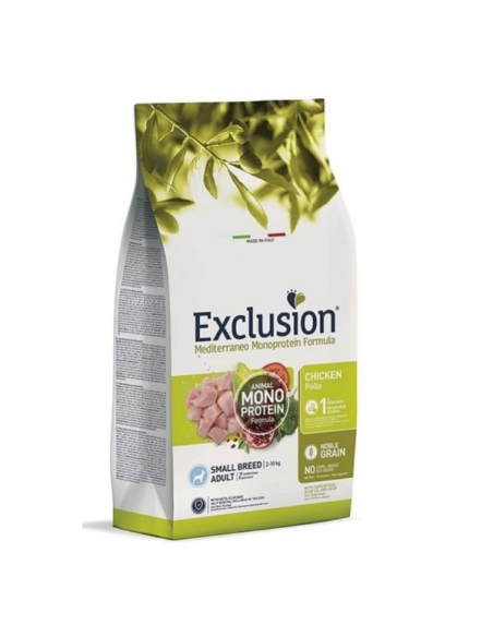 Exclusion Dog mediterraneo monoprotein Small breed Adult pollo KG 7
