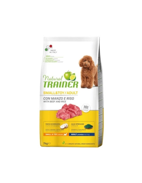 Natural trainer dog small&toy adult con manzo e riso KG 7