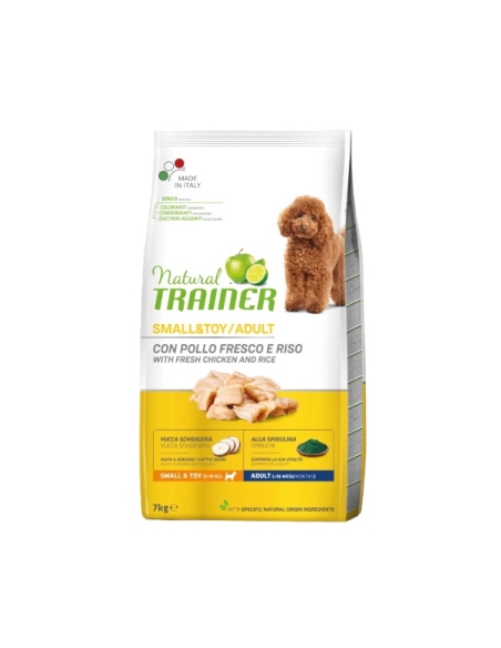 Natural trainer dog small&toy adult con pollo e riso KG 7