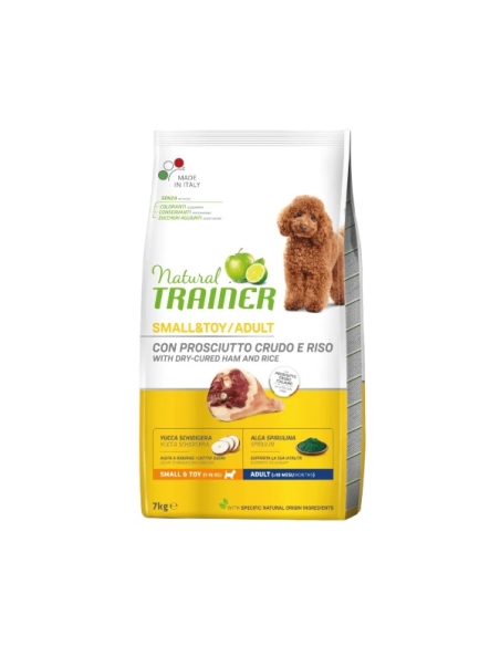 Natural trainer dog small&toy adult con prosciutto crudo e riso KG 7