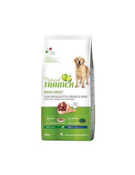 Natural trainer dog maxi adult con prosciutto crudo e riso KG 12