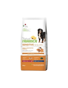 Natural trainer dog sensitive no gluten medium&maxi adult salmone e cereali integrali KG 12
