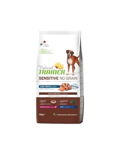 Natural trainer dog sensitive no grain medium&maxi adult trota e patate KG 12
