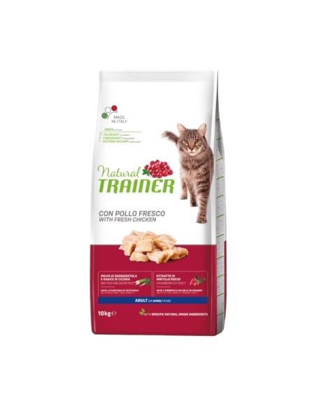 Natural trainer cat adult con pollo fresco KG 10