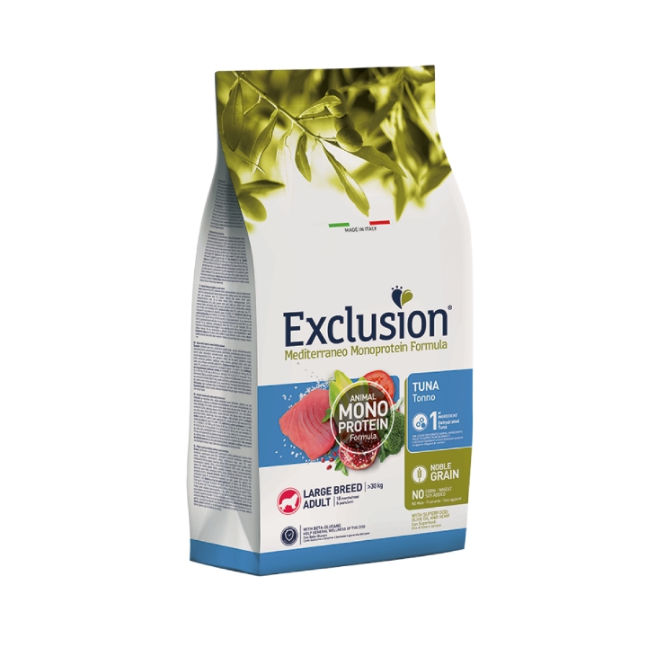 Exclusion Dog mediterraneo monoprotein Large Adult tonno KG 12