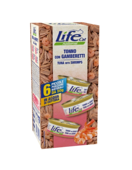 Life cat tonno e gamberetti MULTIBOX 6 pz. x 50 gr.