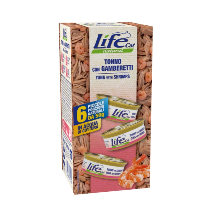 Life cat tonno e gamberetti MULTIBOX 6 pz. x 50 gr.