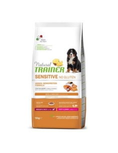 Natural trainer medium&maxi puppy&junior salmone e cereali integrali KG 12