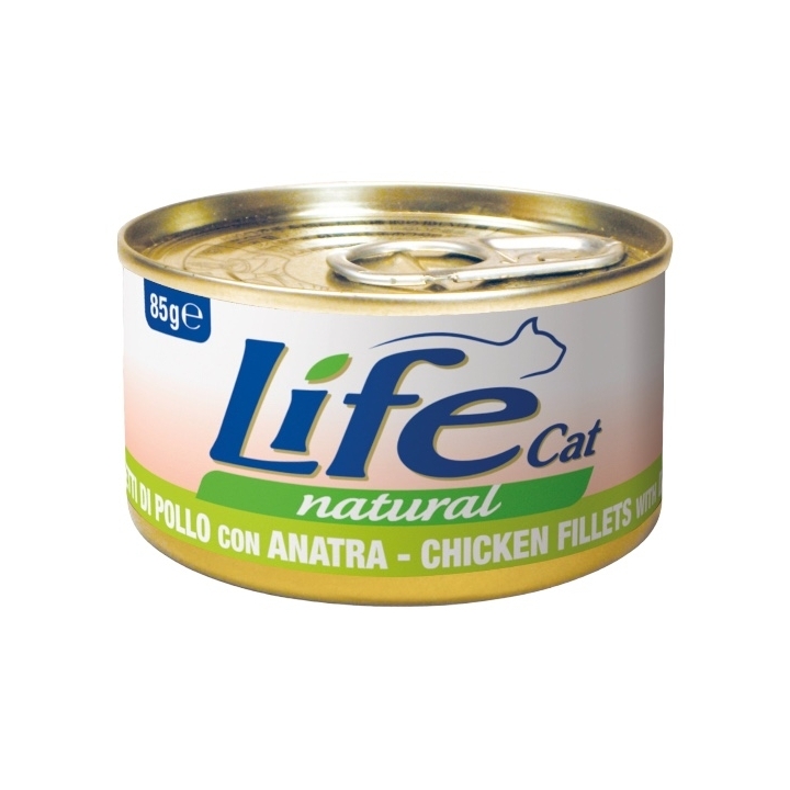 Life cat filetti di pollo con anatra 85 gr