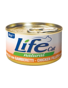 Life cat filetti di pollo con gamberetti  85 gr