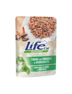 Life cat tonno con vongole e gamberetti 70 gr