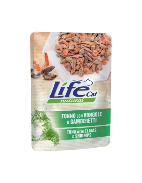 Life cat tonno con vongole e gamberetti 70 gr