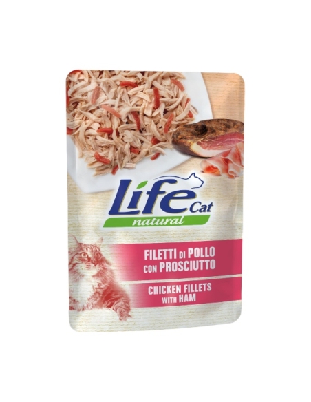 Life cat filetti di pollo con prosciutto 70 gr