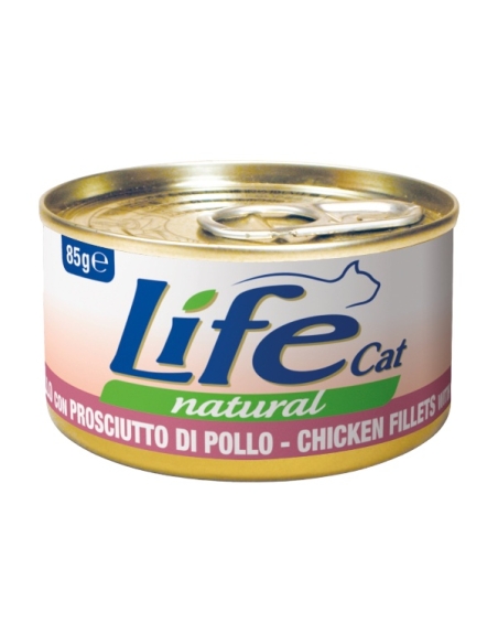 Life cat filetti di pollo con prosciutto 85 gr