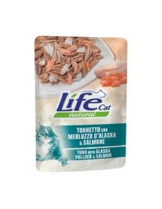 Life cat tonnetto con merluzzo d'alaska e salmone 70 gr