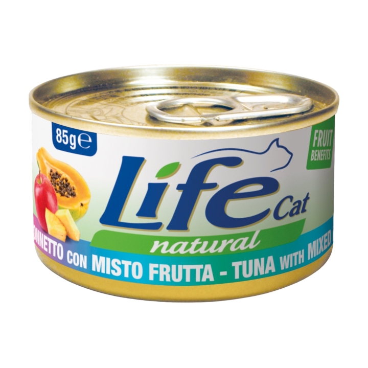 Life cat tonnetto con misto frutta 85 gr