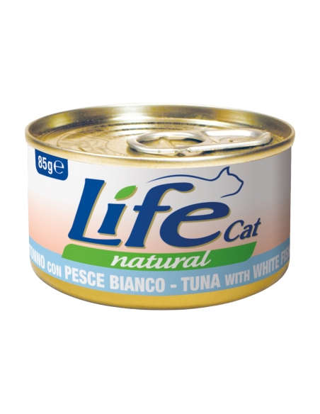 Life cat tonnetto con pesce bianco 85 gr