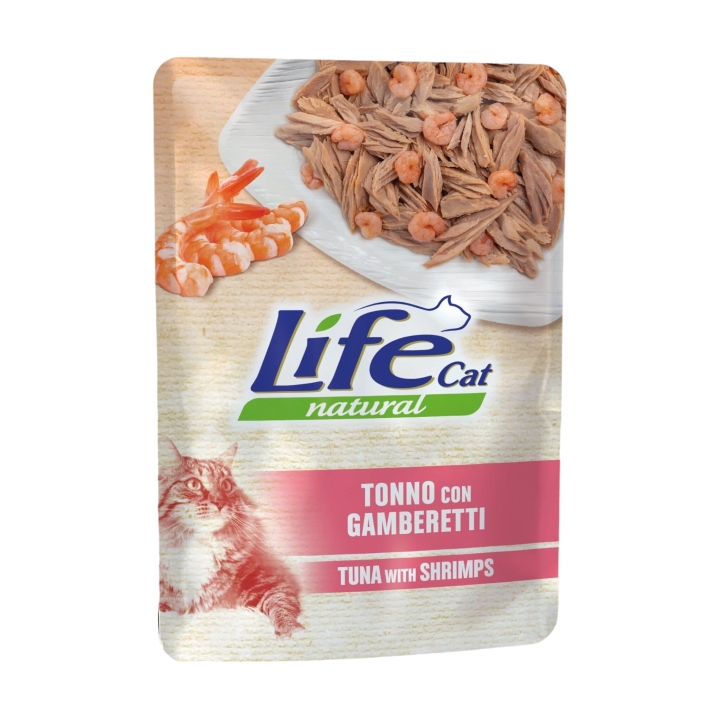 Life cat tonno con gamberetti 70 gr