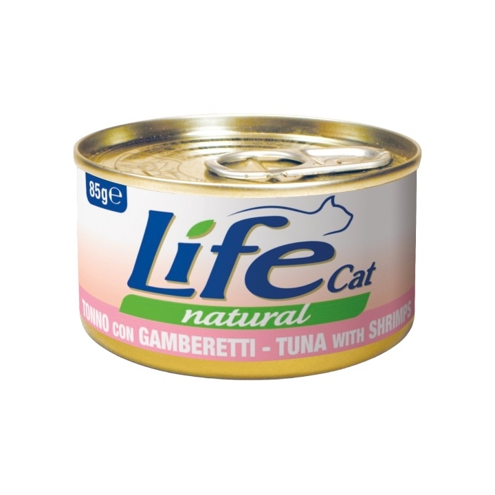 Life cat tonno con gamberetti 85 gr