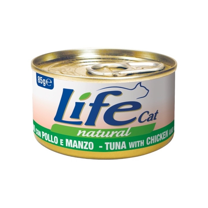 Life cat tonno con pollo e manzo 85 gr
