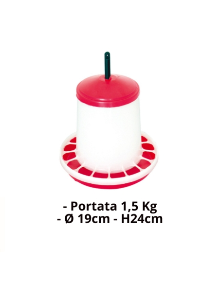 Mangiatoia tramoggia per polli 1,5 Kg