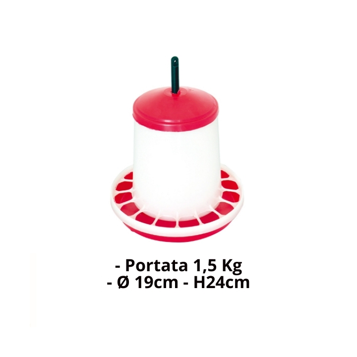 Mangiatoia tramoggia per polli 1,5 Kg