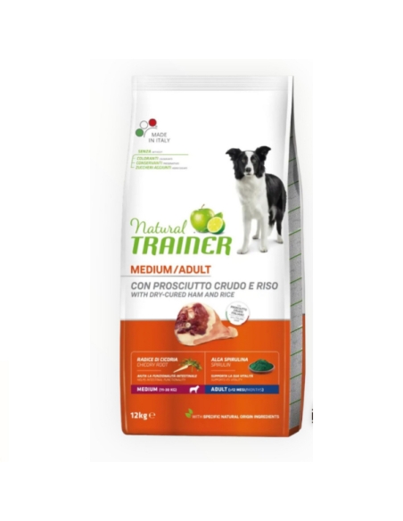 Natural trainer dog medium adult con prosciutto crudo e riso KG 12