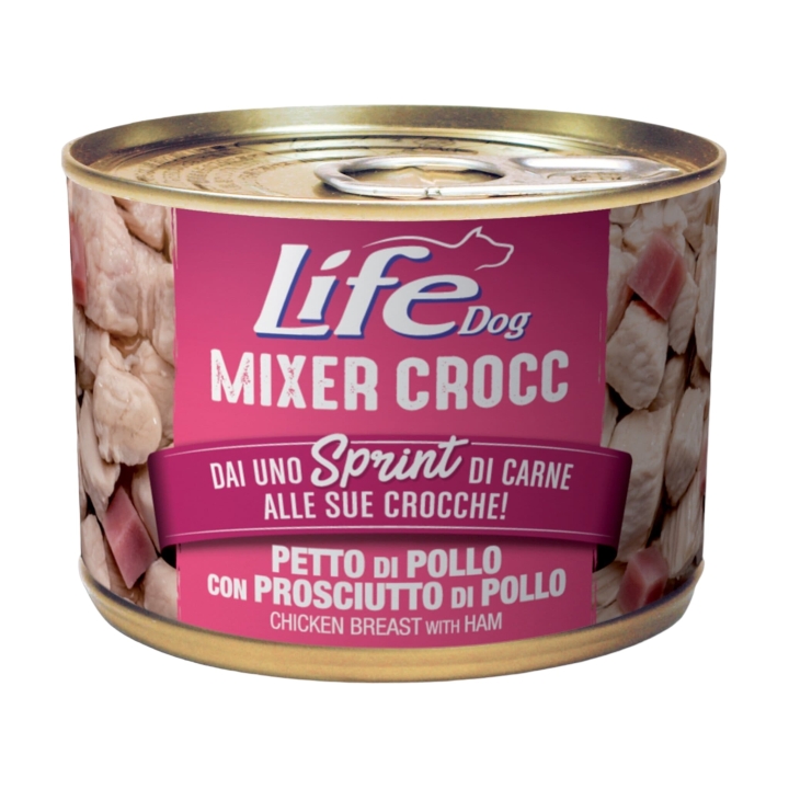 Life Dog mixer crocc petto di pollo con prosciutto 150 gr