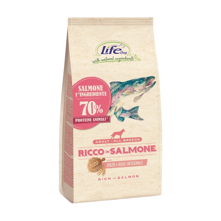 Life Dog all breeds adult con salmone KG 12