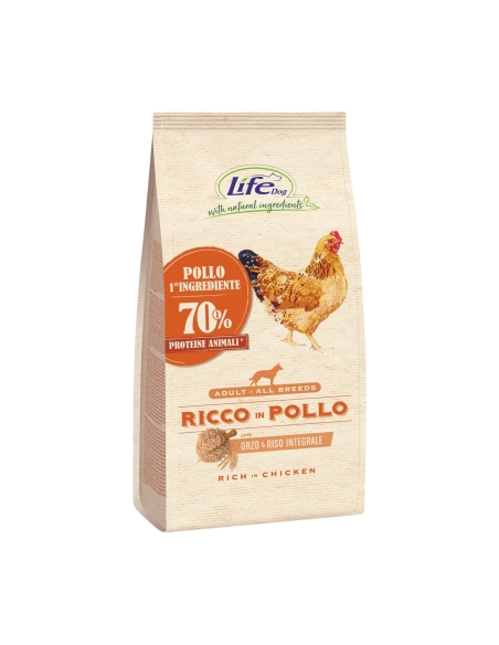 Life Dog all breeds adult con pollo KG 12