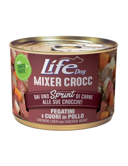 Life Dog mixer crocc  fegatini e cuore di pollo 150 gr